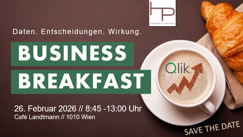 Save the Date: Business Breakfast 2026 – Daten. Entscheidungen. Wirkung mit Qlik