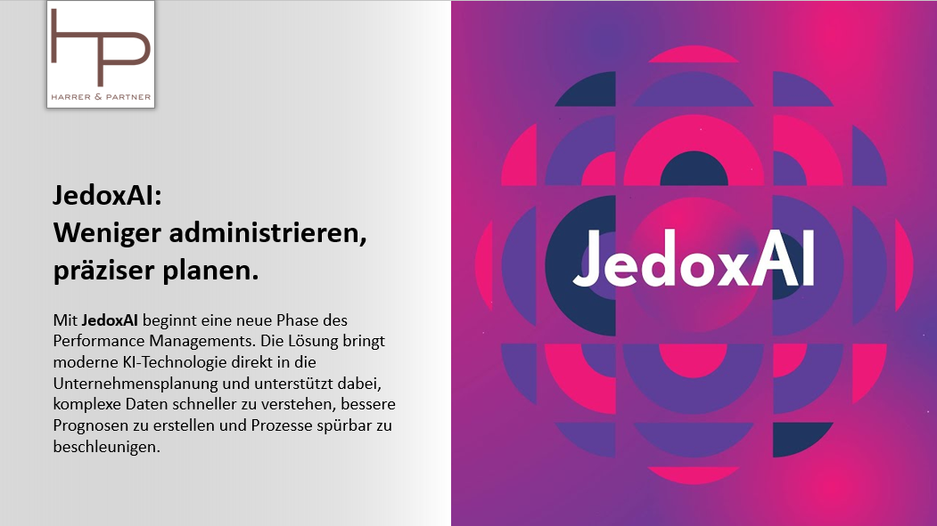JedoxAI: Weniger administrieren, präziser planen.