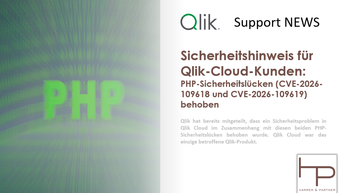 Sicherheitshinweis für Qlik-Cloud-Kunden: PHP-Sicherheitslücken CVE-2026-109618 und CVE-2026-109619 behoben